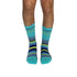 Stripes Navy + Teal Diabetic Socks